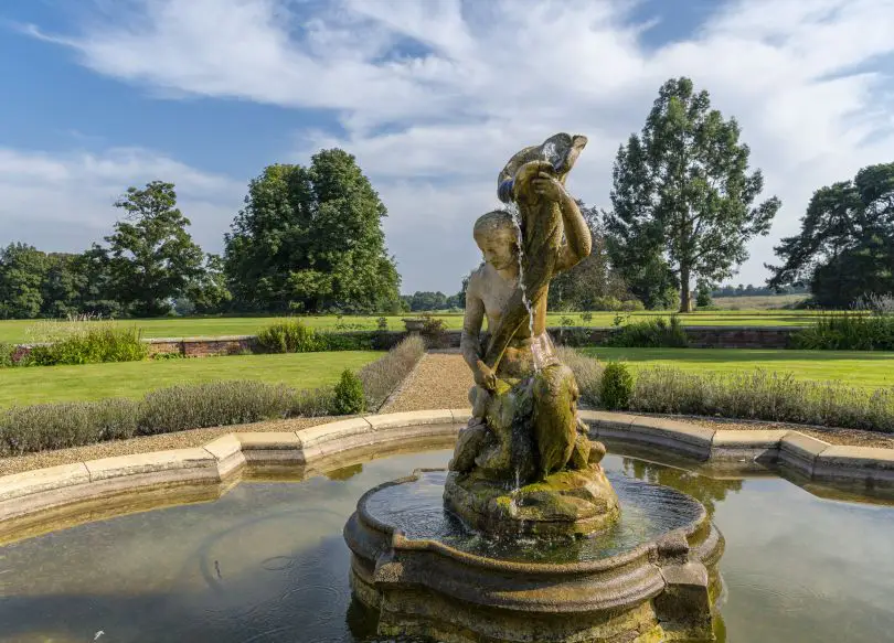 A view of one of the fountains at High Leigh