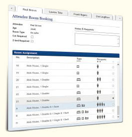 Room bookings screen