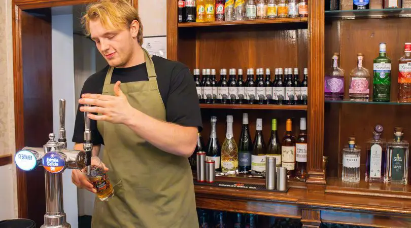 Bartender pouring a drink