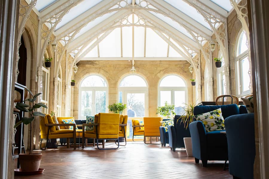 The Vinery with brand-new colourful furniture and decor.