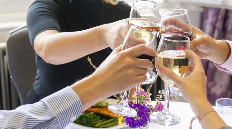 A group making a toast